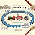 Tren Navideño Musical 15 Pcs Decorativo Luces Y Sonido
