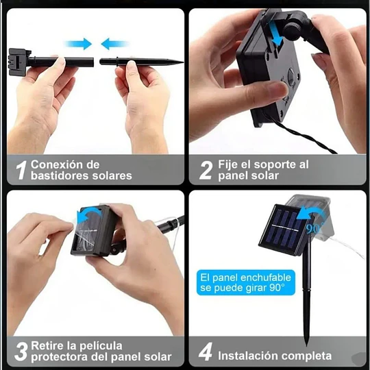 Manguera Led Solar 20M Guirnalda Decorativa Exterior 