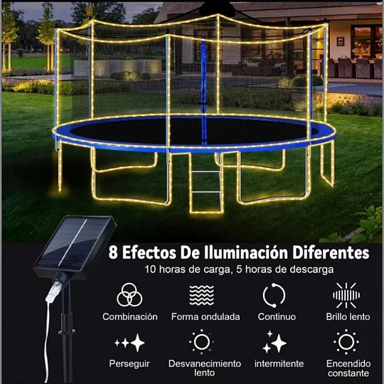 Manguera Led Solar 20M Guirnalda Decorativa Exterior 