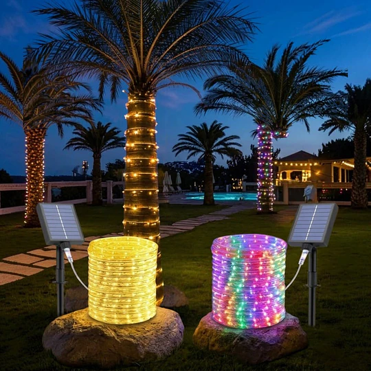 Manguera Led Solar 20M Guirnalda Decorativa Exterior 