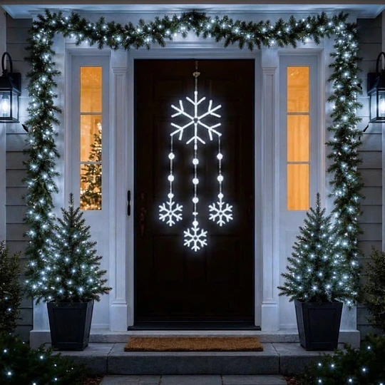 Colgante Navideño Led Solar Decorativo 