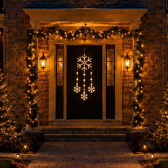 Colgante Navideño Led Solar Decorativo 