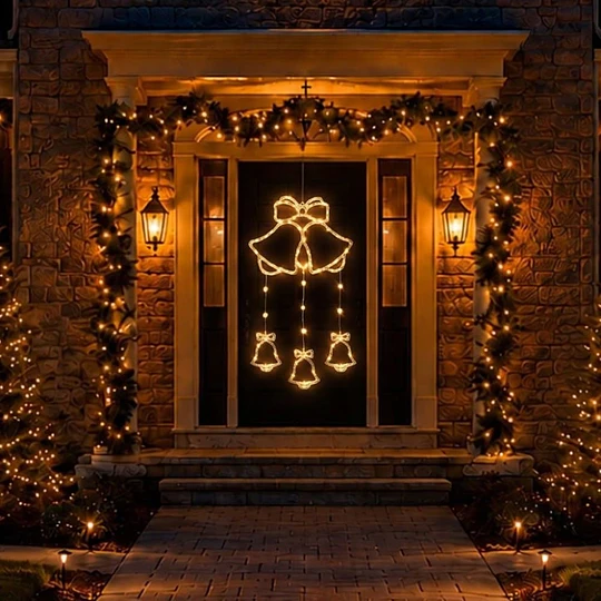 Colgante Navideño Led Solar Decorativo 