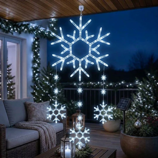 Colgante Navideño Led Solar Decorativo 