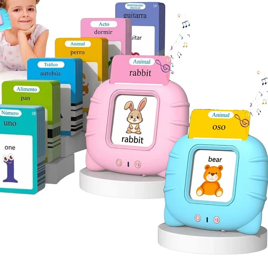 Juego Interactivo Didáctico Electrónico De Tarjetas Educativas