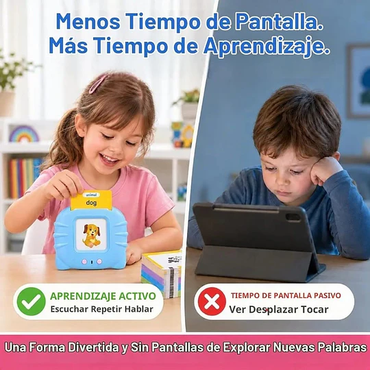 Juego Interactivo Didáctico Electrónico De Tarjetas Educativas