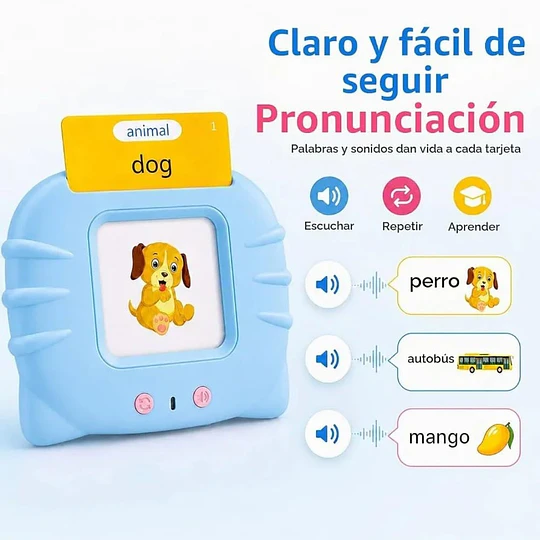 Juego Interactivo Didáctico Electrónico De Tarjetas Educativas