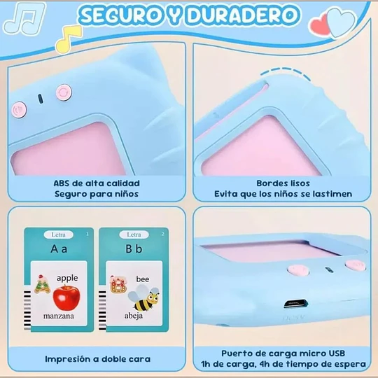 Juego Interactivo Didáctico Electrónico De Tarjetas Educativas