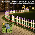 Luces Led Jardín Reja Decorativa Navideña Solar 