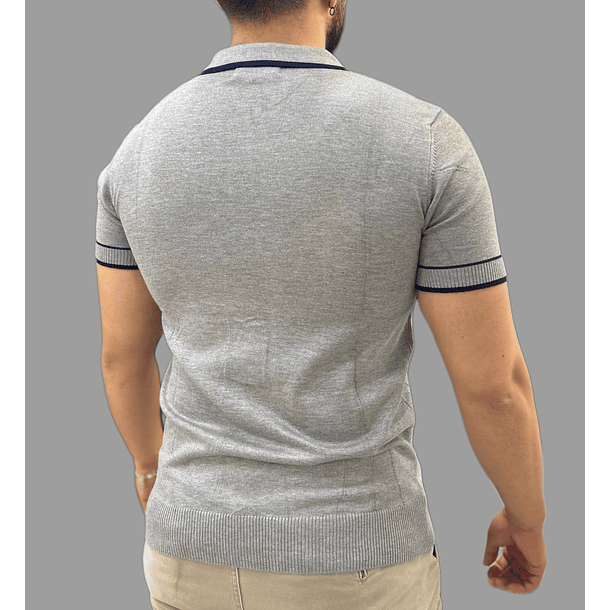 POLO  TEJIDO GRIS 2