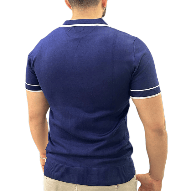 POLO TEJIDO AZUL 2
