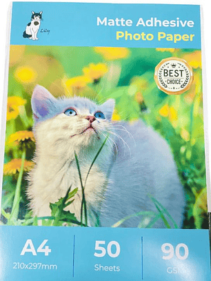 Papel Fotográfico Adhesivo Matte de 90grs