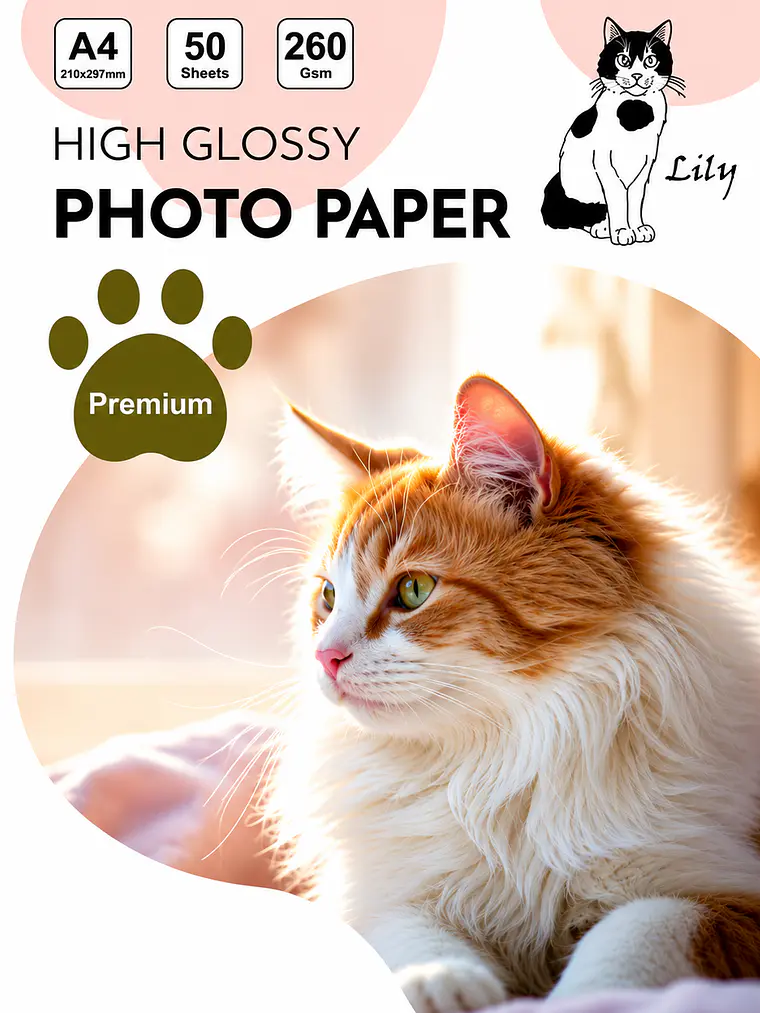 Papel Fotográfico Brillante Marca LILY  260gr 1