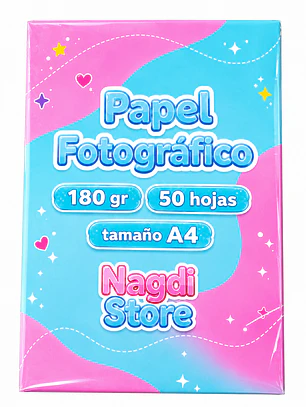 Papel Fotográfico 180 gr – 50 hojas A4