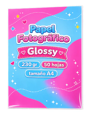 Papel Fotográfico Glossy 230 gr – 50 hojas A4