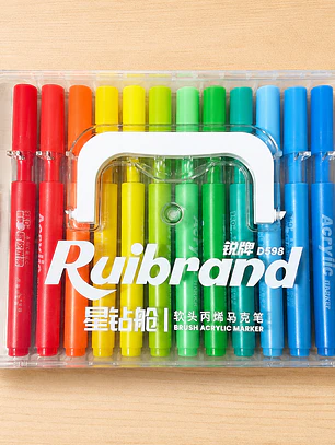 Set de Marcadores Acrílicos Brush  – 24 Colores
