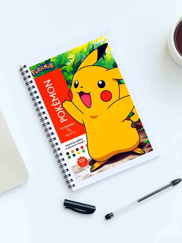Libro para colorear por números- Pokémon 1