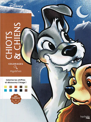 Archivo Libro para colorear por números - Cachorros y perros