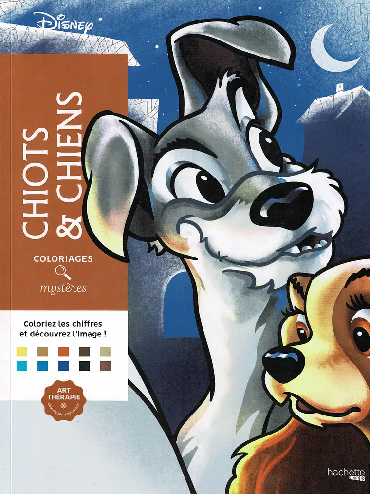 Archivo Libro para colorear por números - Cachorros y perros 1