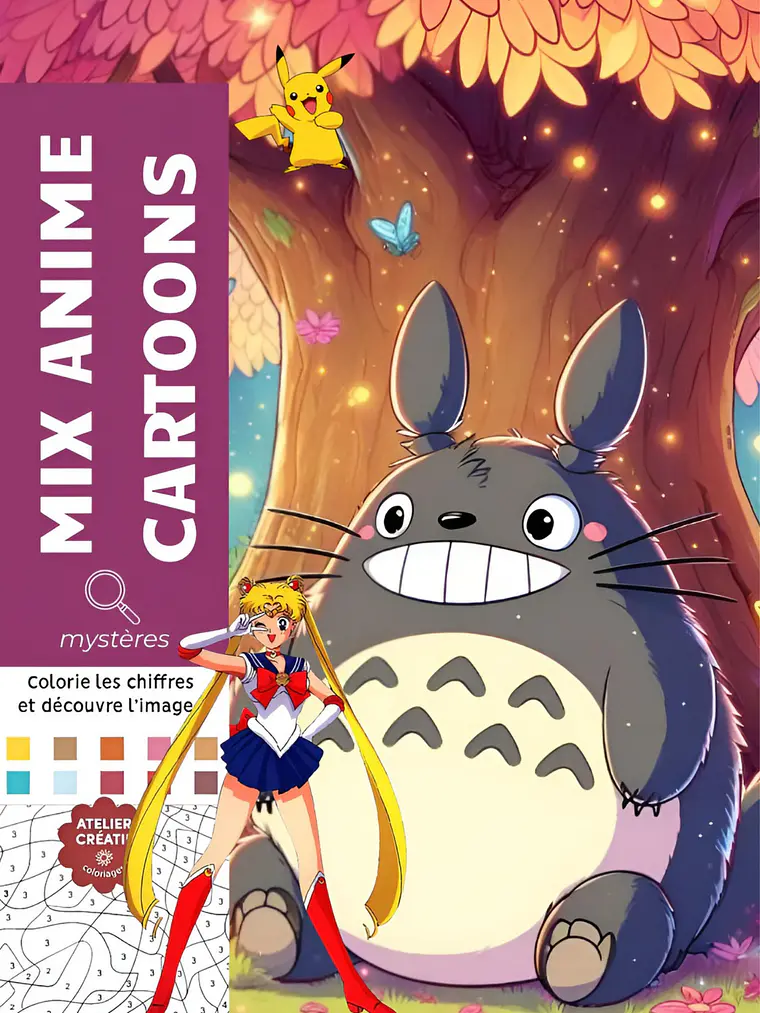 Libro para colorear por números totoro 1