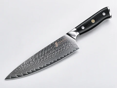 Cuchillo Chef NAIHI 8" Damasco 67 Capas 