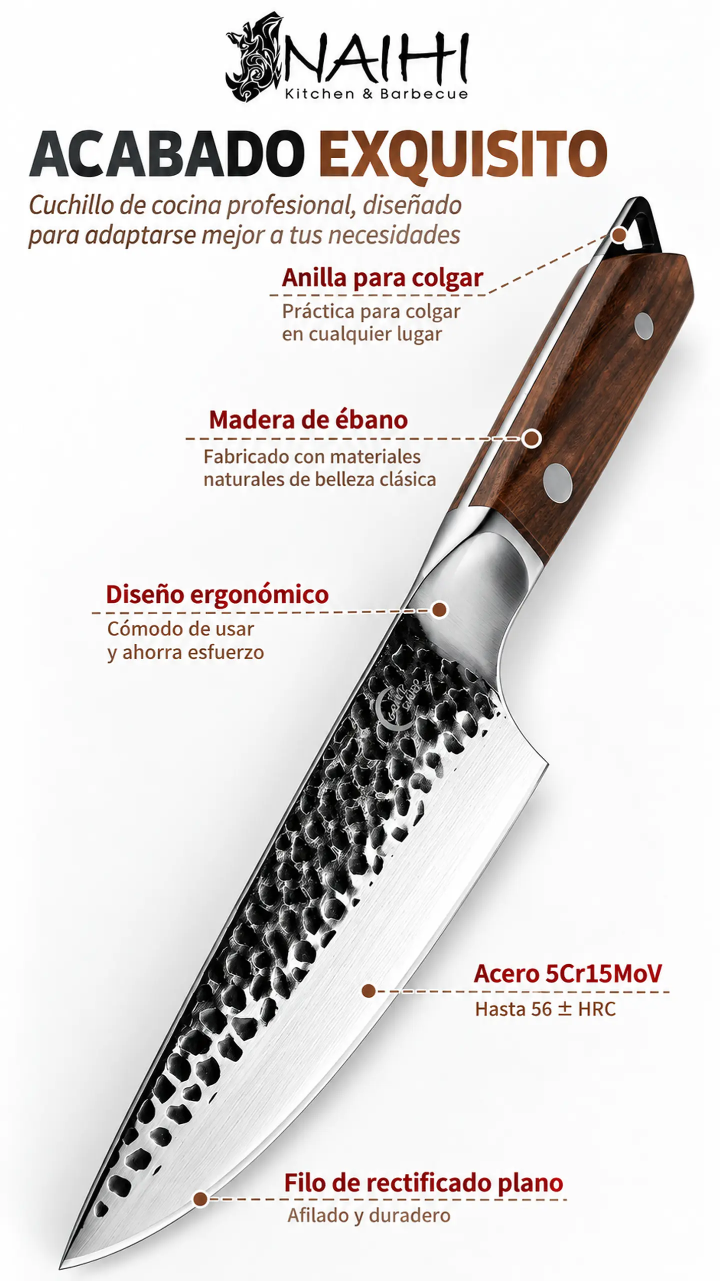 Cuchillo Chef NAIHI 7,8