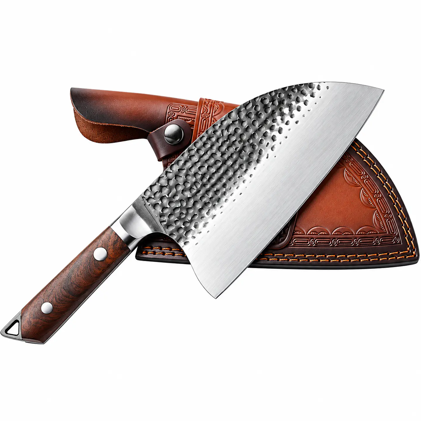 Cuchillo Carnicero NAIHI 8” Mango de Ébano y Cartuchera 2