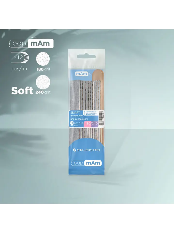 Limas Staleks Smart papmAm Soft 5 limas Grit 180 / 5 limas Grit 240 1