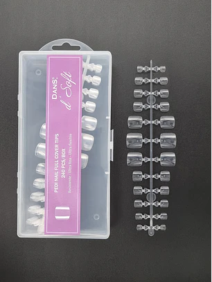 Tips de soft gel para pies 240 uni Dans