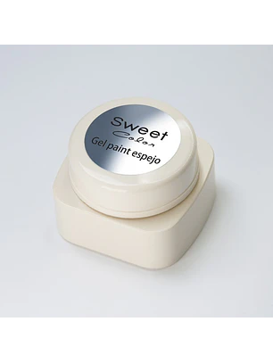 Gel paint cromado plateado