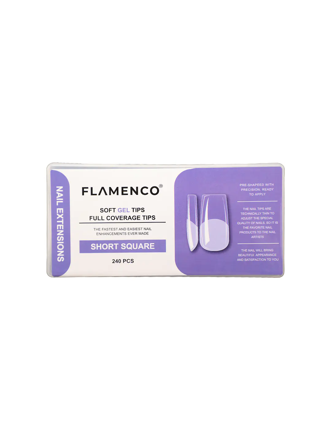 Tips de soft gel 240 unidades Flamenco  2