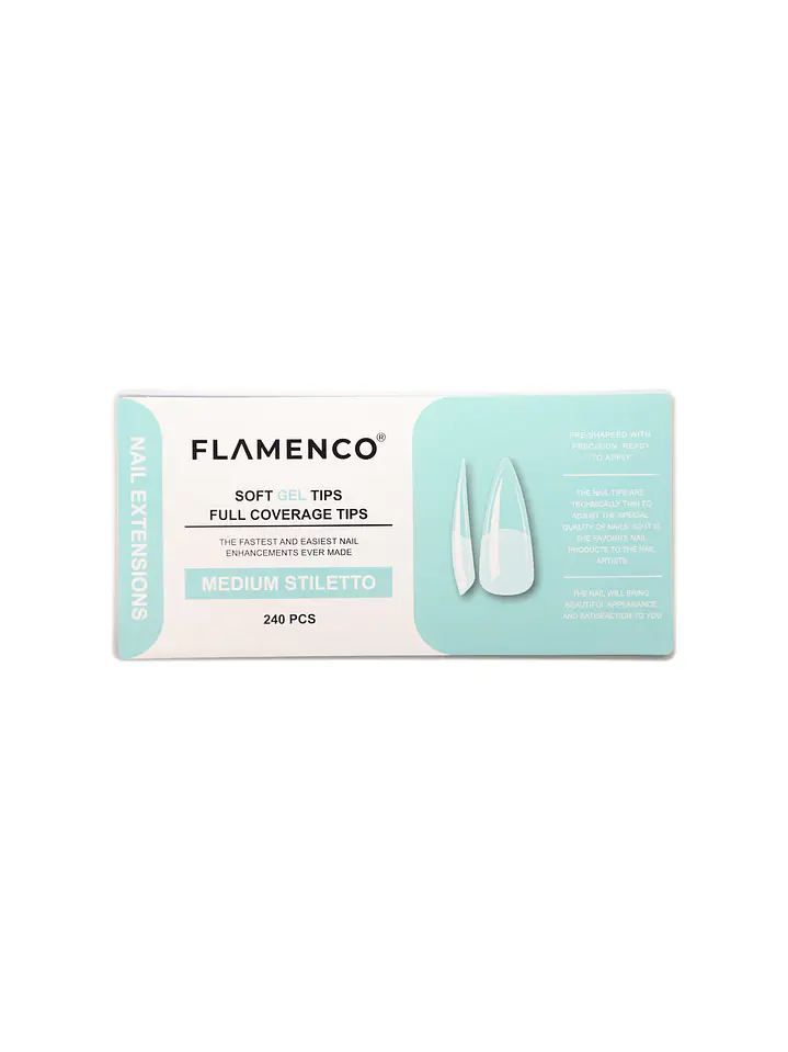 Tips de soft gel 240 unidades Flamenco  3