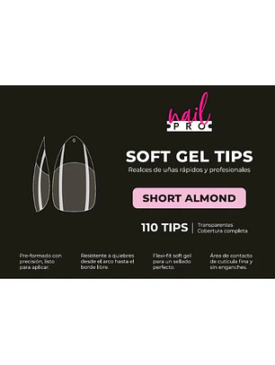 Tips de soft gel Nail pro 110uni