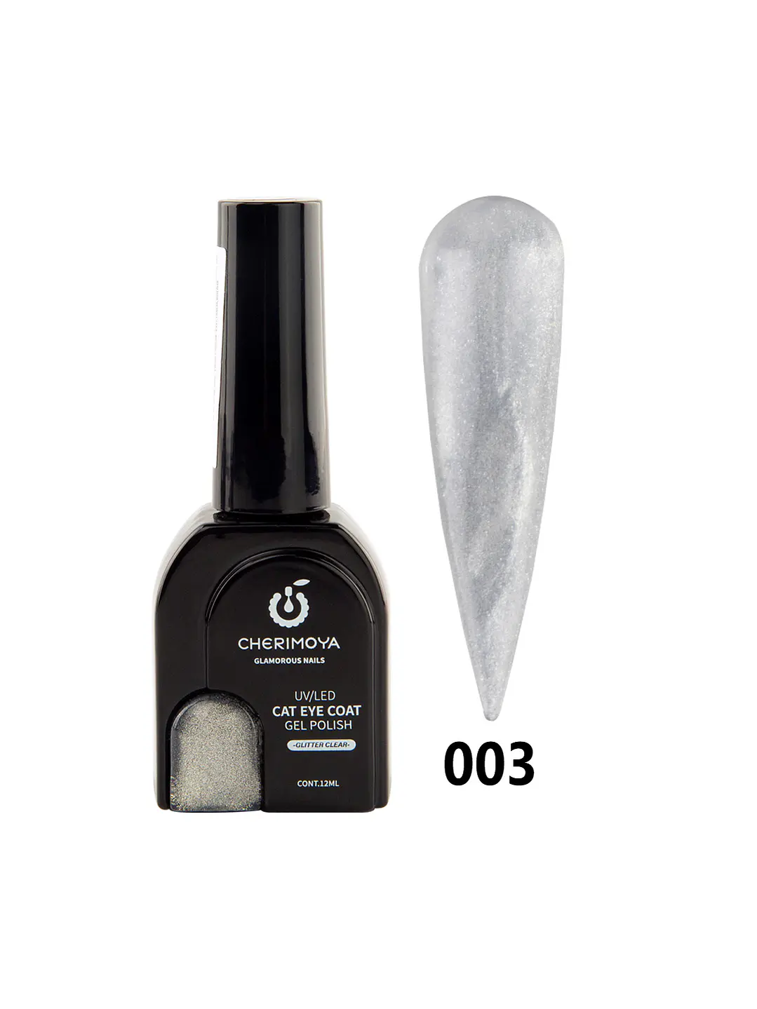 Ojo de gato GLITTER CLEAR | SILVER 2