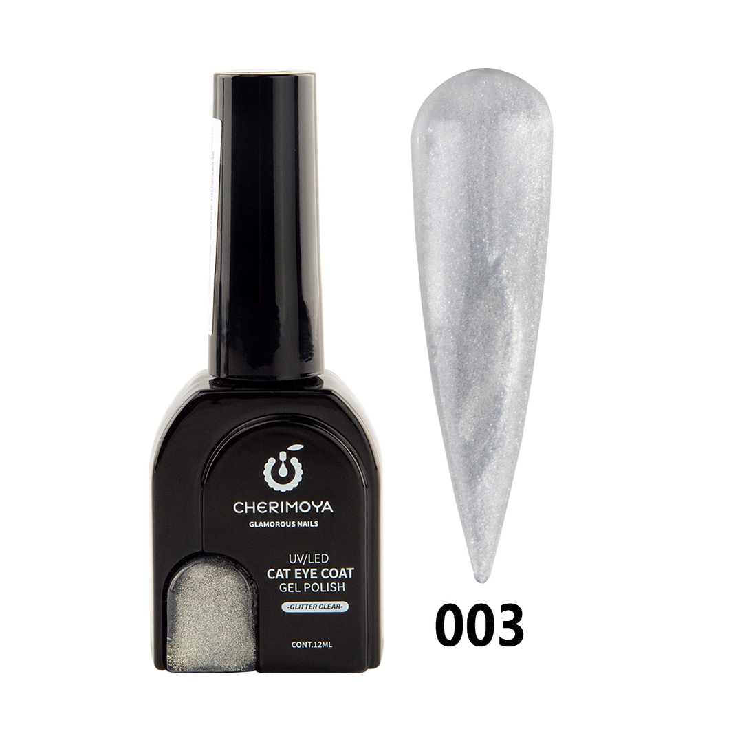 OJO DE GATO GLITTER CLEAR | SILVER 2