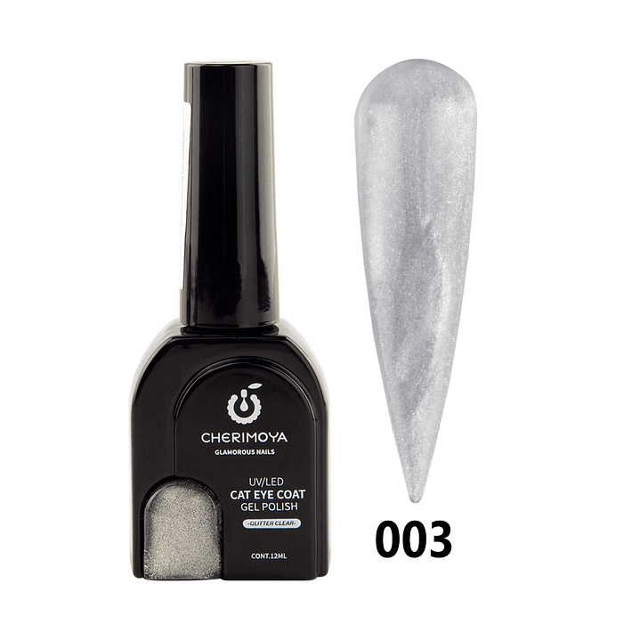 OJO DE GATO GLITTER CLEAR | SILVER 2