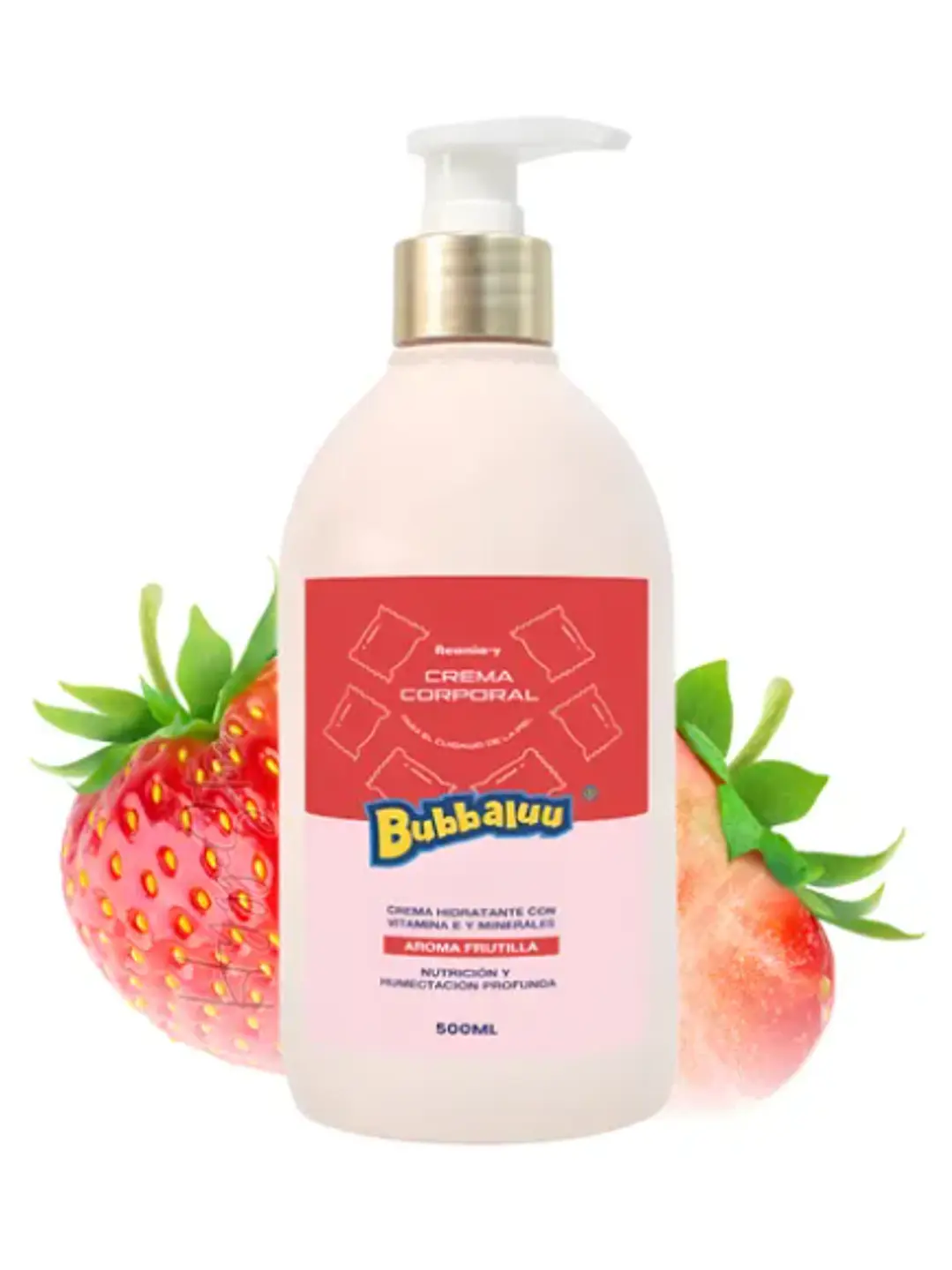 Crema Corporal Frutilla Bubbaluu 500 ml  1