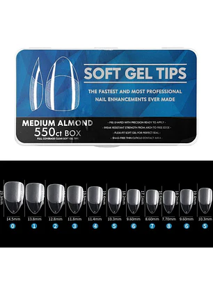 Tips De Soft Gel 550 pcs 