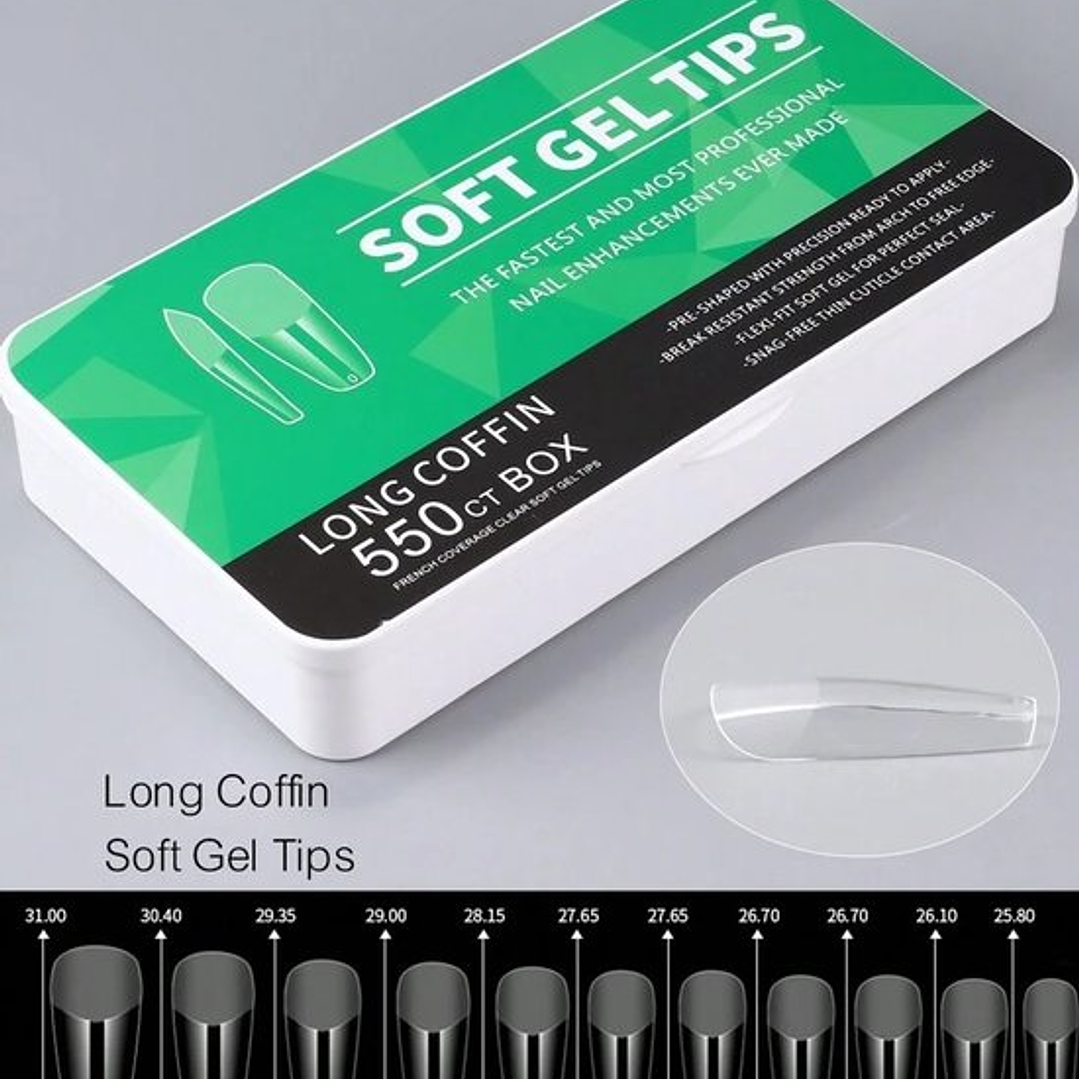 Tips De Soft Gel 550 pcs  3