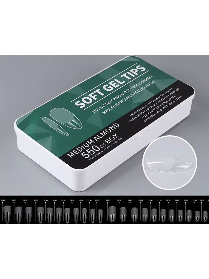 Tips De Soft Gel 550 pcs  2