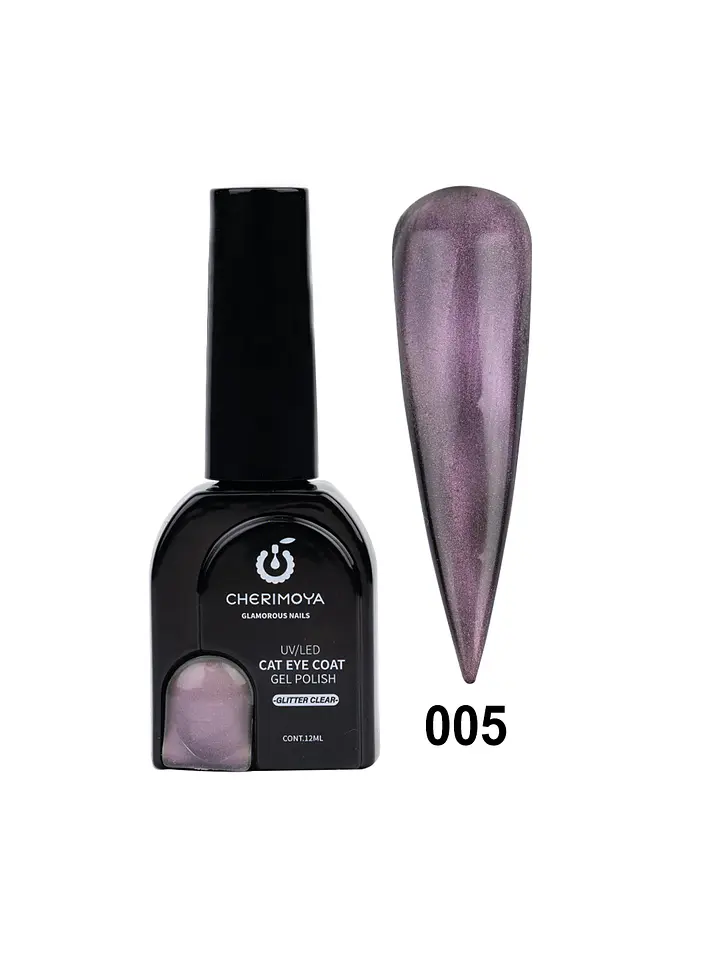 Ojo de gato GLITTER CLEAR | SILVER 4