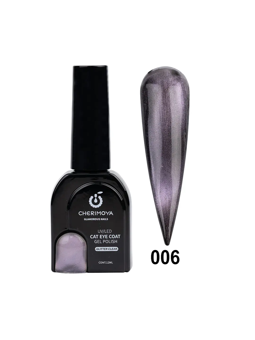 Ojo de gato GLITTER CLEAR | SILVER 5