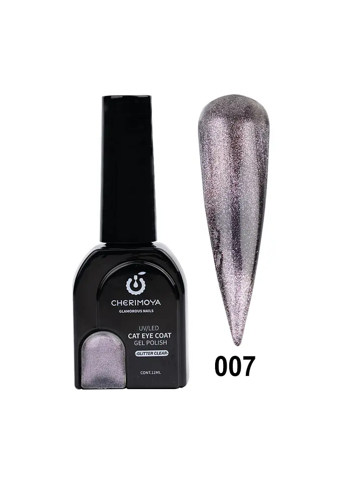 Ojo de gato GLITTER CLEAR | SILVER 6