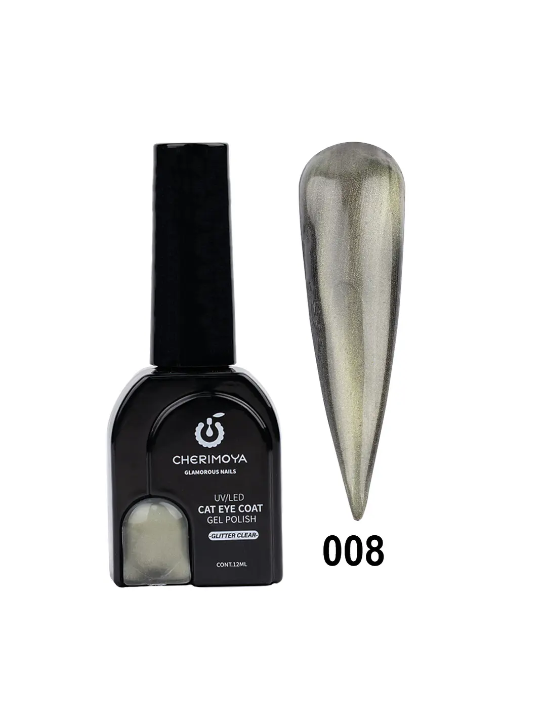 Ojo de gato GLITTER CLEAR | SILVER 7