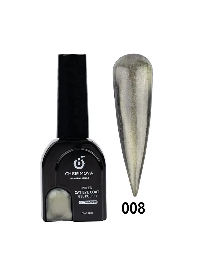 Ojo de gato GLITTER CLEAR | SILVER 7