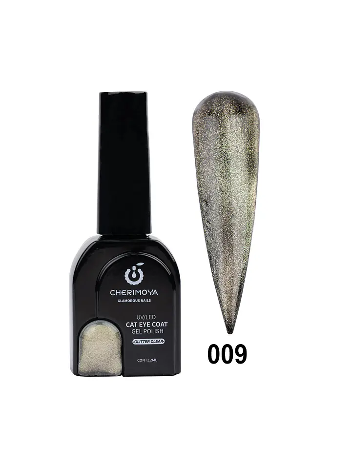 Ojo de gato GLITTER CLEAR | SILVER 8