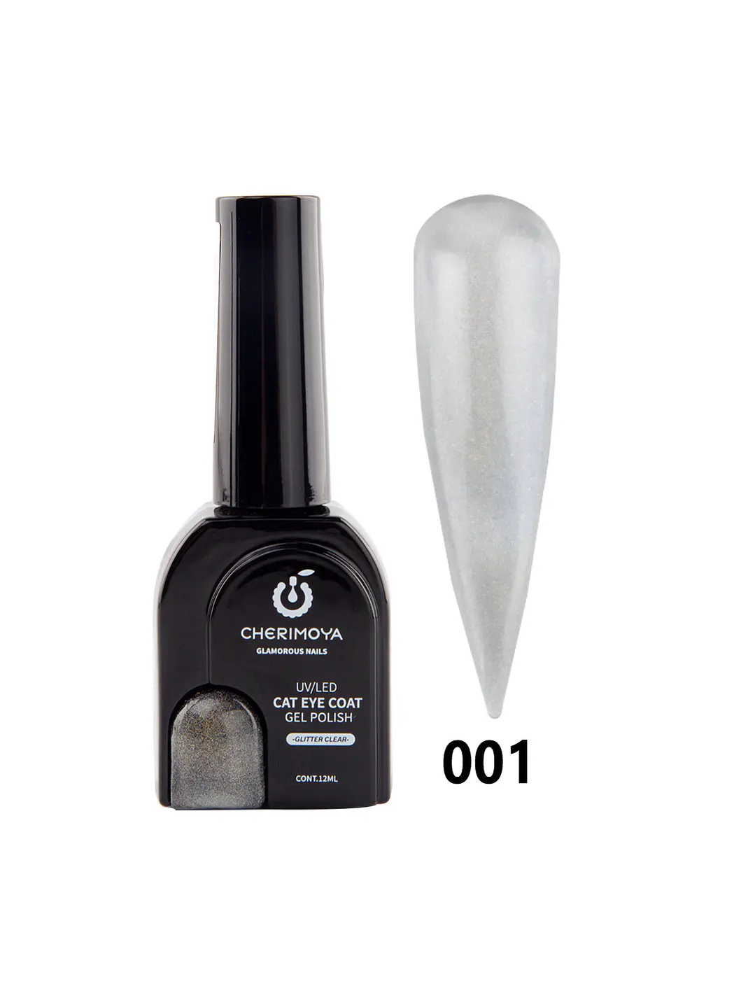 Ojo de gato GLITTER CLEAR | SILVER 9