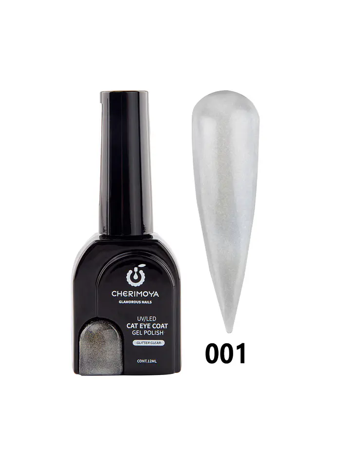 Ojo de gato GLITTER CLEAR | SILVER 9