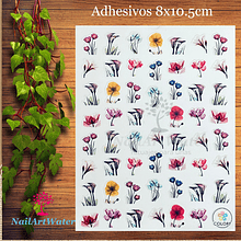 Sticker autoadhesivo flores