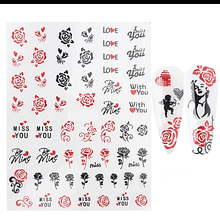 Sticker autoadhesivo rosas